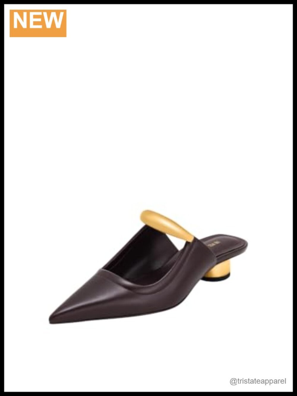 JW PEI Helena Pierced Mules Vegan Leather Low Heel